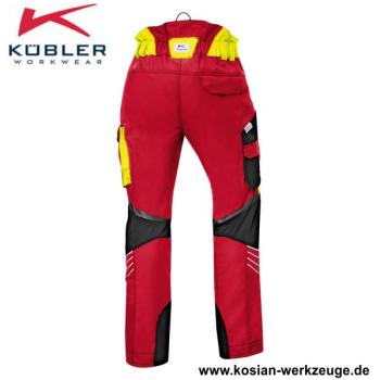 Preview: Kübler Schnittschutzhose Forest rot